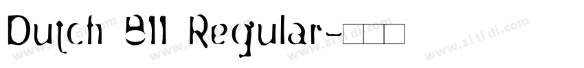 Dutch 811 Regular字体转换